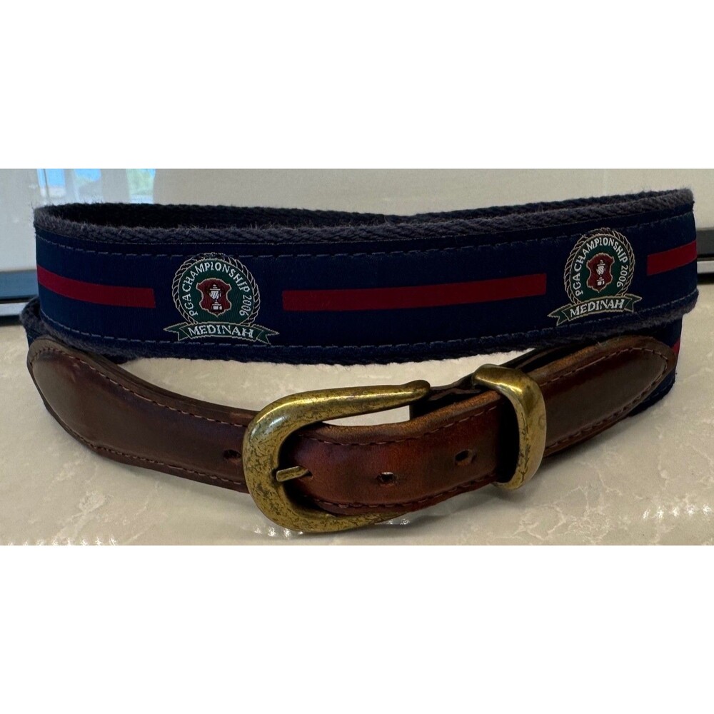 Medinah Country Club 2006 PGA - YRI Leather Golf Belt Men's 38 - Tiger Woods Win